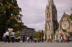 Cathedral Square in Christchurch.