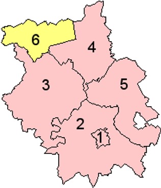 Map of the Districts of Cambridgeshire England