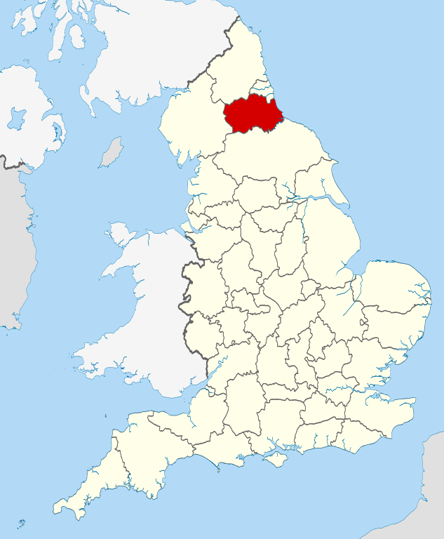 County Durham UK locator map