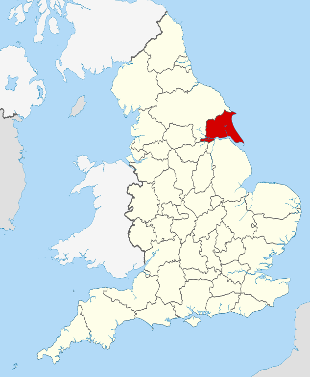 East Riding of Yorkshire UK locator map