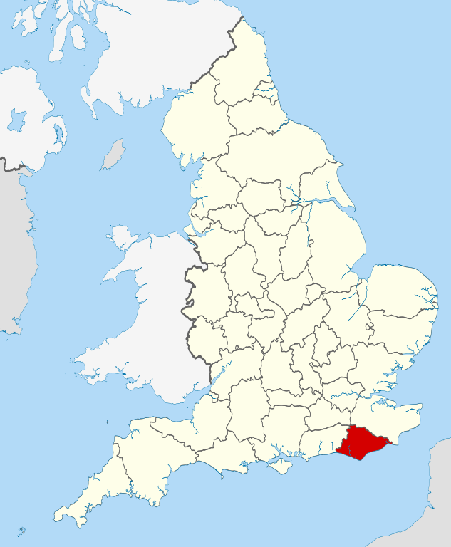 East Sussex UK locator map
