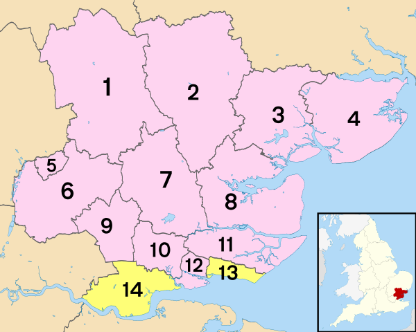 Districts of Essex County England 2021