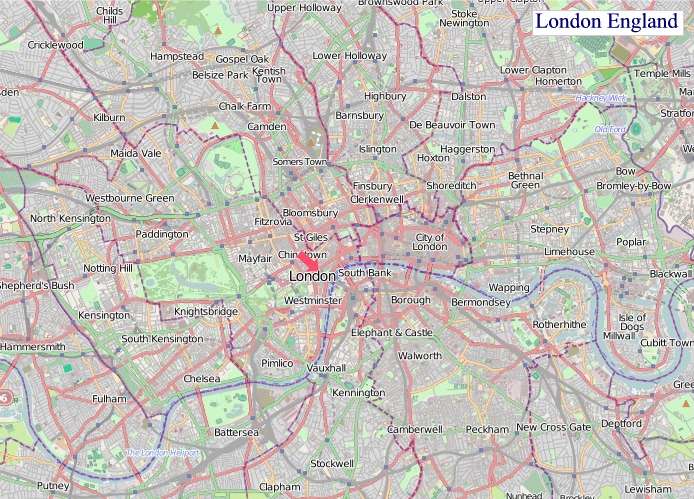 Large London England map
