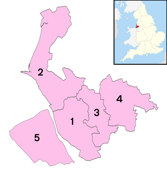 Large Merseyside numbered districts map