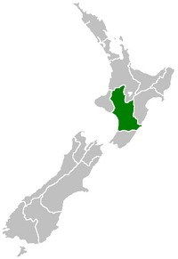 Manawatu Wanganui Region Map - New Zealand