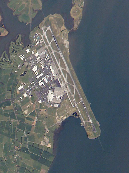 Auckland International Airport from Space