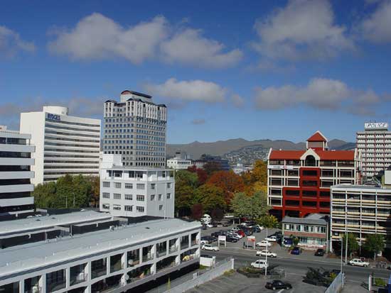 Christchurch Downtown and Port Hill views from City Apartment