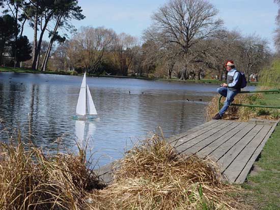 Christchurch Model boating in Hagley Park