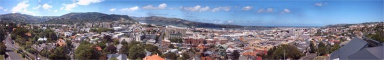 180 degree view of Dunedin City New Zealand