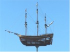Model of Captain Cooks ship The Endeavor