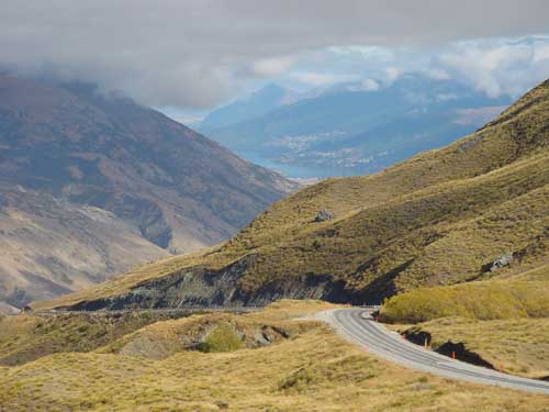 Crown Range between Wanaka and Queenstown, New Zealand