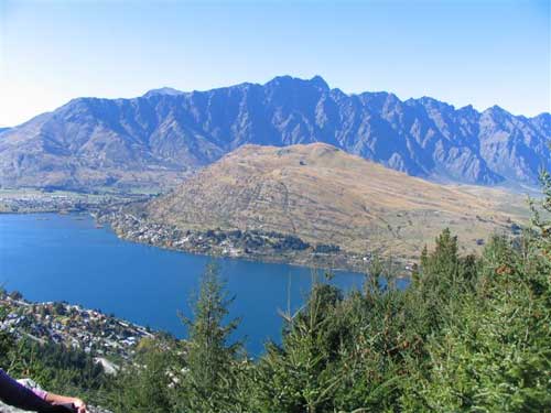 Frankton Arm and Remarkables from Queenstown Hill