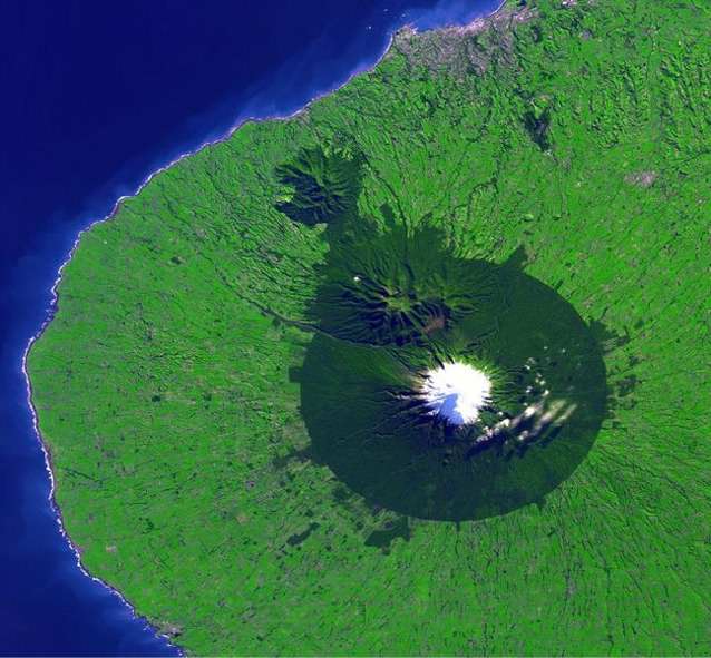 Satellite Image of Mount Egmont / Taranaki New Zealand