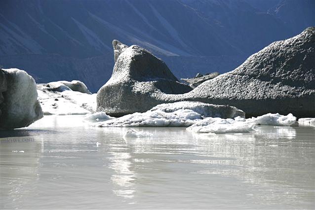 Picturesque Icy Outcrop at Tasman Glacier